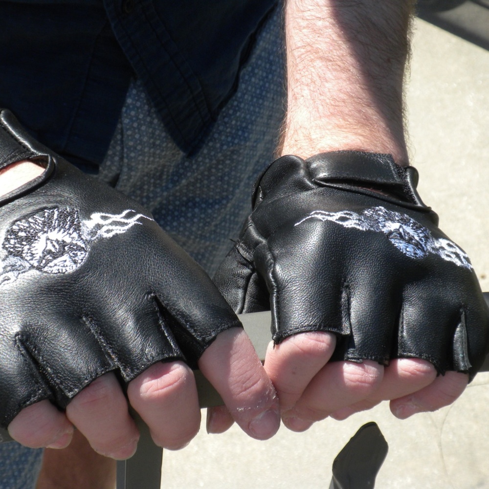 XXL Eagle W Wings Genuine Leather Driving Gloves Men's Women's